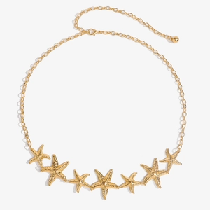 Fashionable gold starfish waist chain for women with adjustable link for beach vacations
