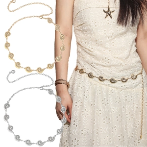 Bohemian Women Shell Metal Waist Chain Adjustable Conch Pendant Belly Chain Belt Summer Beach Jewelry For Dresses