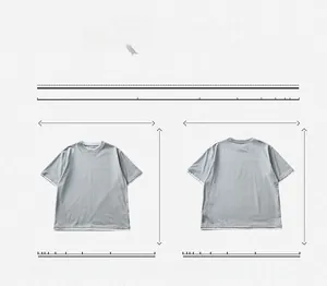 Voor- en achteraanzicht van lichtgrijs gelaagd t-shirt met witte zoom en ronde hals
