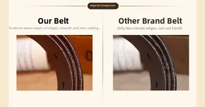 Comparaison détaillée entre la finition de bord à 7 couches et le bord de ceinture de 2 couches