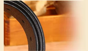 Macro detail of high-quality oil edge finish and fine texture on vintage leather belt