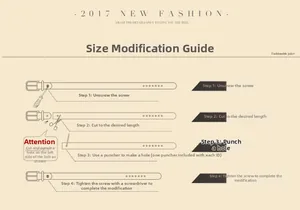 Tutoriel détaillé pour raccourcir la longueur de la ceinture en cuir avec des vis