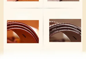 Detail view of seven-layer edge coating vs ordinary craft on genuine cowhide belt