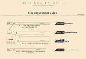 Step-by-step guide to adjust the size of the women's thin leather belt using tools
