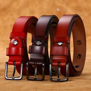 Cintura da Donna in Crosta di Vacchetta con Occhielli Fibbia Quadrata Canna di Fucile Fascia Decorativa Accessorio Moda