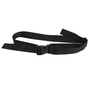 Ceinture femme en nylon noir avec boucle automatique en plastique pour robes