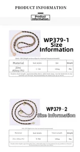 Size chart for gold metal chain belts with PU leather weave and floral charms