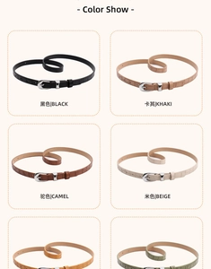 Color options for chic leather belts with crocodile texture and silver buckles