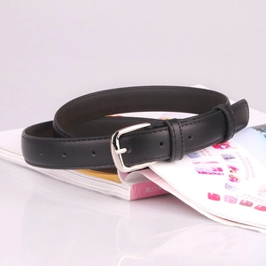 Women PU Leather Skinny Belt With Alloy Square Pin Buckle Minimalist Decorative Waist Strap For Jeans Dress Casual Ladies Fashion Accessory