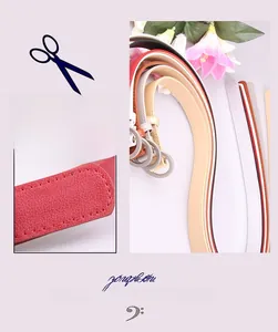 Detail of slim PU leather belts for women with round silver buckles in various colors