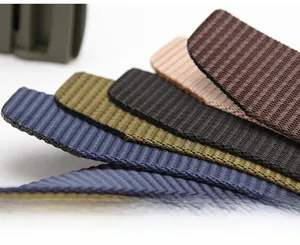 Detail of high-density nylon belts showing non-slip texture and heat-sealed ends