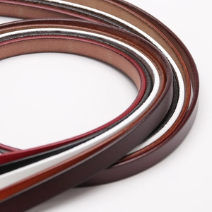 Genuine leather skinny belts for women in multiple colors with knot design and matte finish