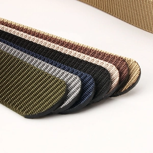 Durable nylon canvas belts in six colors with reinforced edges for outdoor and casual wear