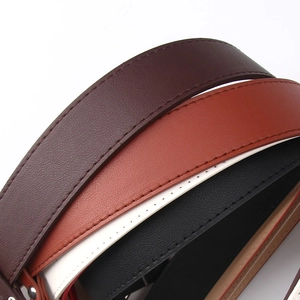 Women's minimalist heart buckle leather belts in various colors with lychee texture finish