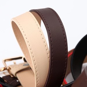Minimalist leather belts for women with metal buckles in beige, brown, and black colors