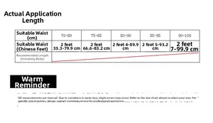 Detailed size chart for women's fashion belt showing measurements for 70cm to 100cm waist