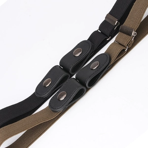 Elastic no-buckle invisible belt in black and brown colors for men and women