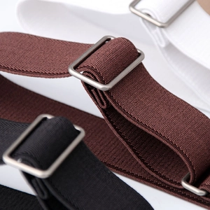 Ceinture élastique invisible réglable pour jeans en coloris noir, marron et blanc
