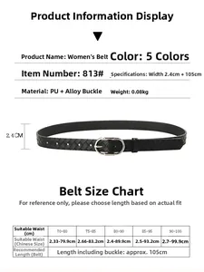 Guide des tailles pour ceinture tressée femme avec mesures de taille et spécifications