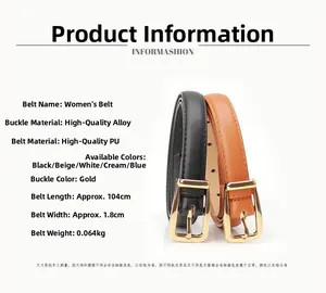 Détails de la ceinture léopard tendance en cuir PU avec boucle en alliage pour femmes