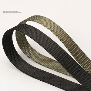 Durable tactical nylon belt with thick high-density weave in black and army green colors