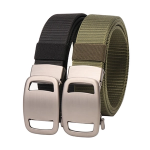 Heavy duty nylon tactical belt with alloy automatic buckle in black and army green
