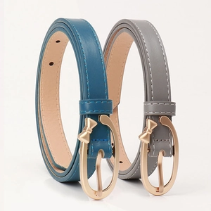 Ceintures mignonnes en cuir PU pour femmes avec boucle en métal à nœud papillon