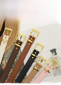 Detailansicht der Retro-Gürtel mit Legierungsschnalle in sechs eleganten Farben