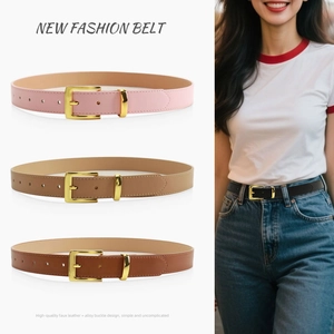 Vintage Kunstleder Gürtel Für Damen Mit Legierung Dornschließe Minimalistisch Casual Dekorative Taillengürtel Für Jeans Kleider