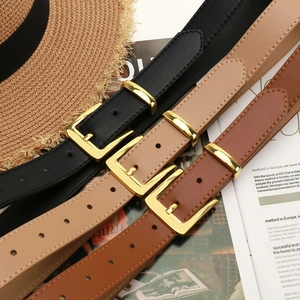 Damen Retro-Gürtel mit goldener Legierungsschnalle in drei klassischen Farben erhältlich