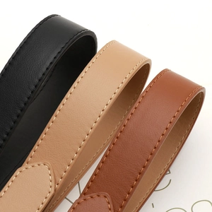 Klassische Ledergürtel für Damen in Schwarz, Beige und Hellbraun mit Dornschließe