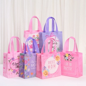 Sacchetti regalo Festa della Mamma in tessuto non tessuto con motivi floreali