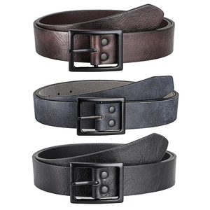 Men's Vintage PU Leather Belt With Alloy Pin Buckle Casual Business Fashion Waistband Versatile Jeans Pant Belt For Men