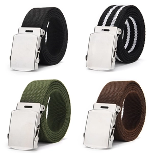 Casual Outdoor Taktischer Segeltuch Gürtel Für Damen Herren Einfarbig Gewebter Hüftgürtel Mit Metall Automatik Schnalle Militär Trainingshose Gürtel