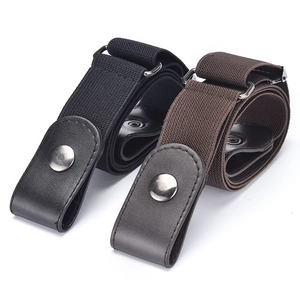 Adjustable invisible elastic belt set in black and dark brown for men and women