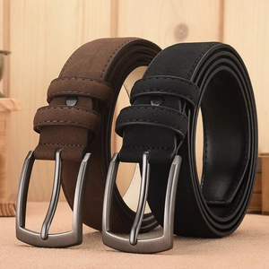 Cintura Da Uomo In Pelle Scamosciata PU Fibbia Ad Ardiglione In Lega Business Casual Finitura Opaca Accessorio Moda Versatile