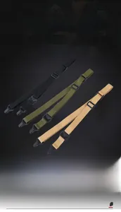 Tactical dual-point nylon sling strap with quick-release buckles in three colors