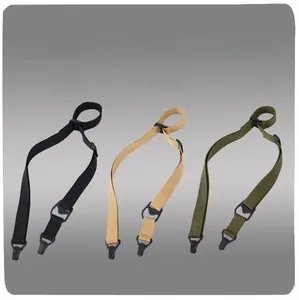 Three-color tactical nylon slings in black, khaki and army green with quick buckles
