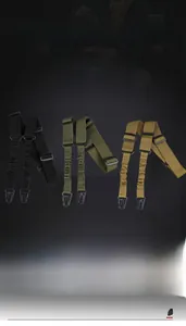 Tactical two-point slings shown in black, olive drab, and tan high-strength nylon