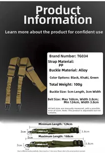 Close-up of adjustable tactical strap with alloy buckle and durable PP webbing detail