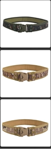 Three variants of tactical camo belts with high-strength plastic quick-release buckles