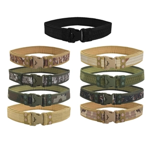 Tactical Belt For Men Outdoor Military Camouflage Oxford Cloth Waist Belt With Quick Release Plastic Buckle Durable Adjustable Belt