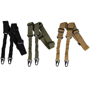 Tactical Two Point Sling Adjustable Nylon Strap With Metal Hooks Heavy Duty Multi-Functional Outdoor Hiking Climbing Task Rope For Men Women