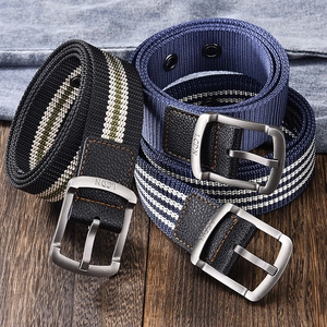 Casual Canvas Dornschließe Gürtel Für Herren Damen Taktisch Military Style Gestreifte Gurtband Gürtel Outdoor Mode