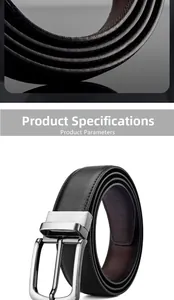 Macro detail of men's leather belt showing cross-pattern texture and classic silver buckle