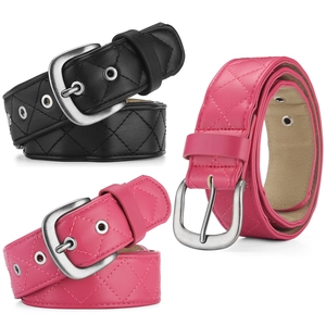 Ceinture Femme Vintage en Similicuir Matelassé Avec Boucle à Ardillon en Alliage Effet Vieilli Mode Polyvalente Jeans