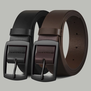 Men Fashion Faux Leather Belt Metal Pin Buckle Casual Business Waistband For Jeans Versatile Classic Textured Waist Strap For Men Accessories