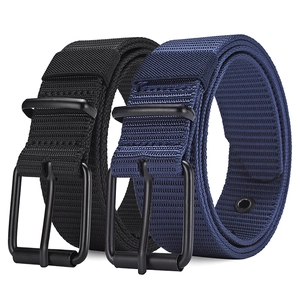 Cintura da Uomo in Tela Resistente Fibbia ad Ardiglione in Ferro Casual Outdoor Sport Intrecciata Regolabile per Jeans