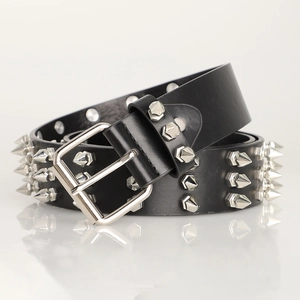 Punk Rock Nieten Gürtel Für Damen Herren Y2K Heavy Metal Stachel PU Leder Taillengürtel Goth Streetwear Mode Jeans Gürtel
