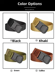 Cintura tattica in nylon in nero, kaki, verde militare e marrone caffè per uomo
